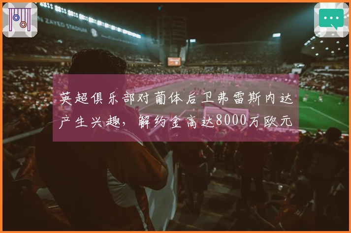 英超俱乐部对葡体后卫弗雷斯内达产生兴趣，解约金高达8000万欧元